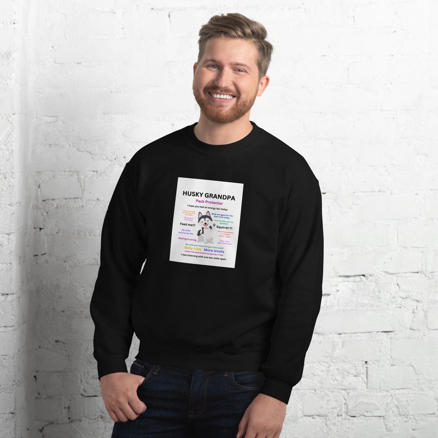 Unisex Sweatshirt-Husky Collection Grandpa