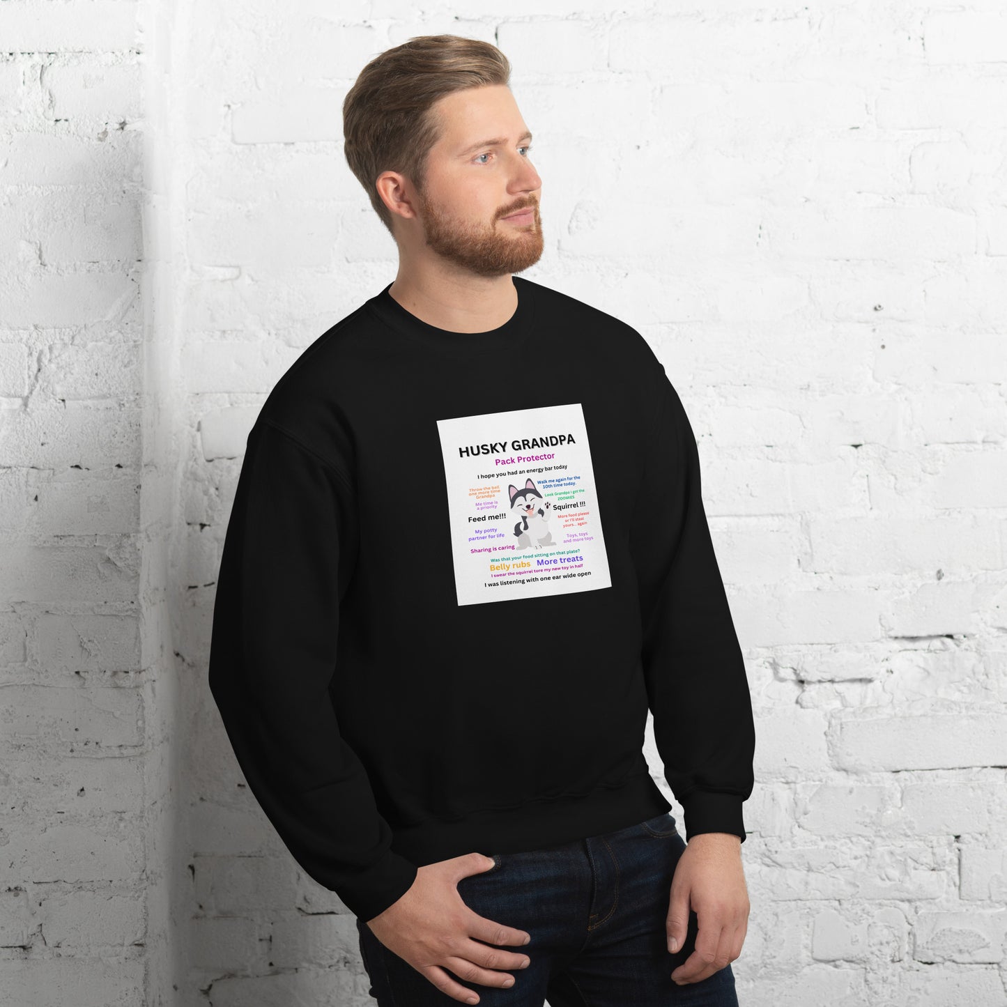 Unisex Sweatshirt-Husky Collection Grandpa