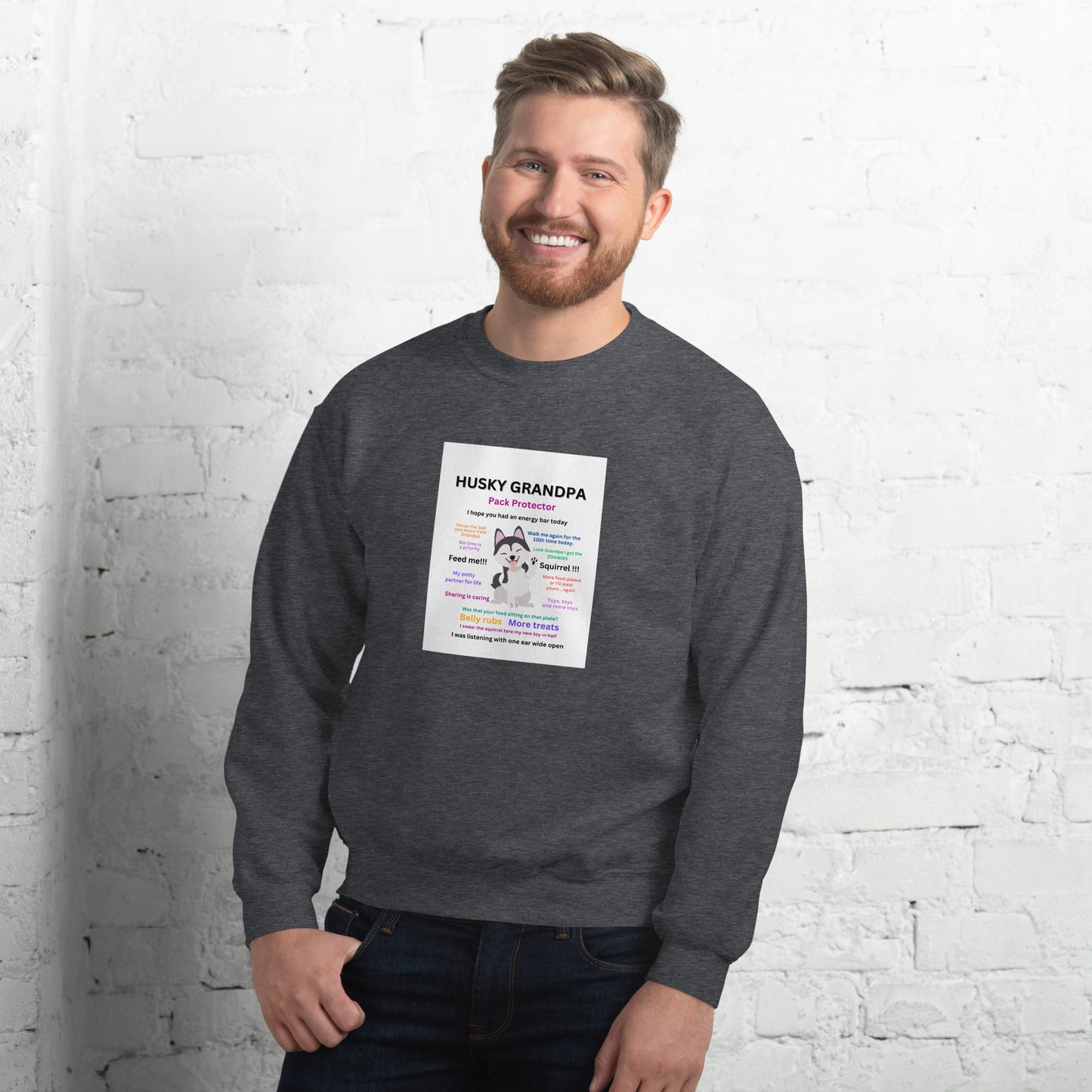 Unisex Sweatshirt-Husky Collection Grandpa