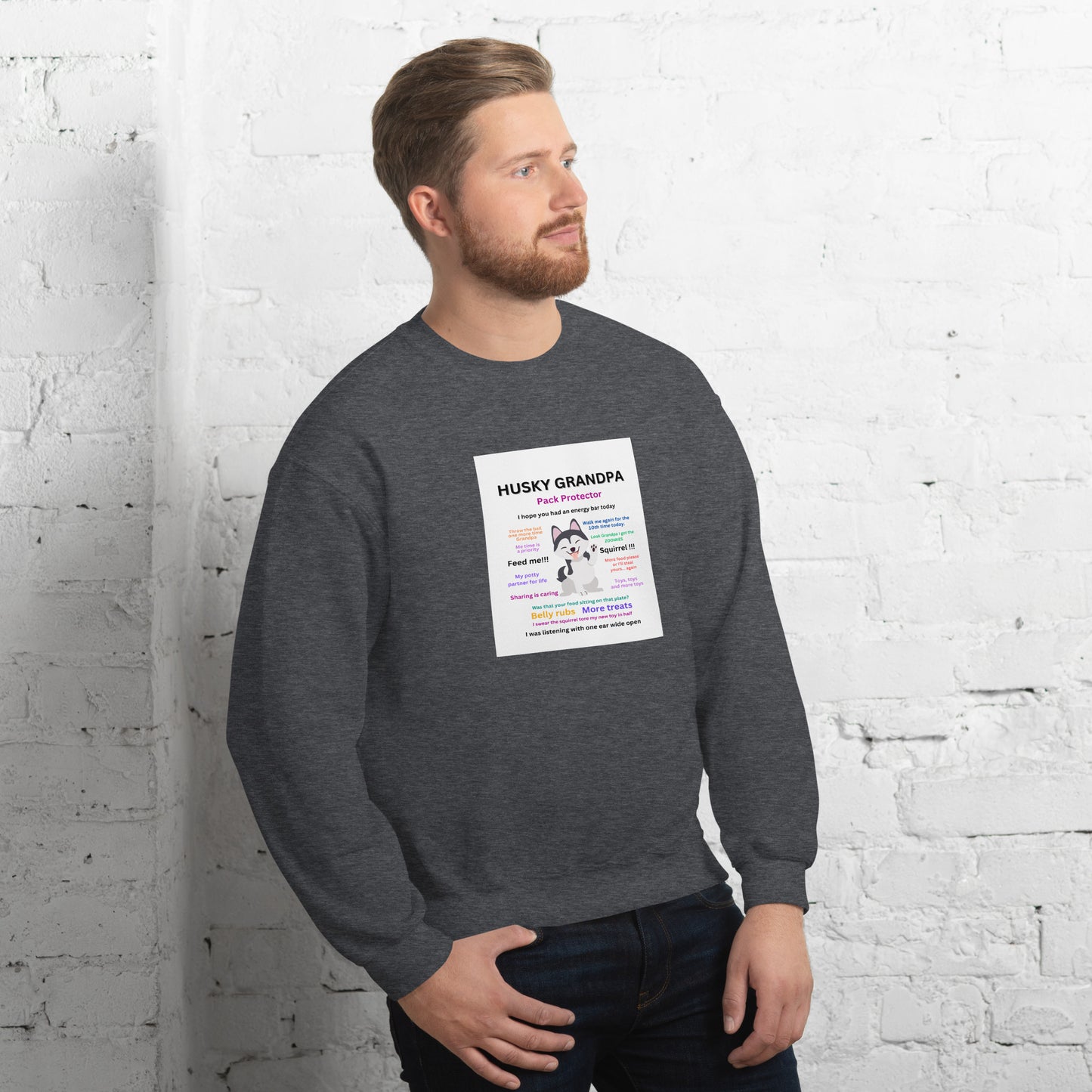 Unisex Sweatshirt-Husky Collection Grandpa