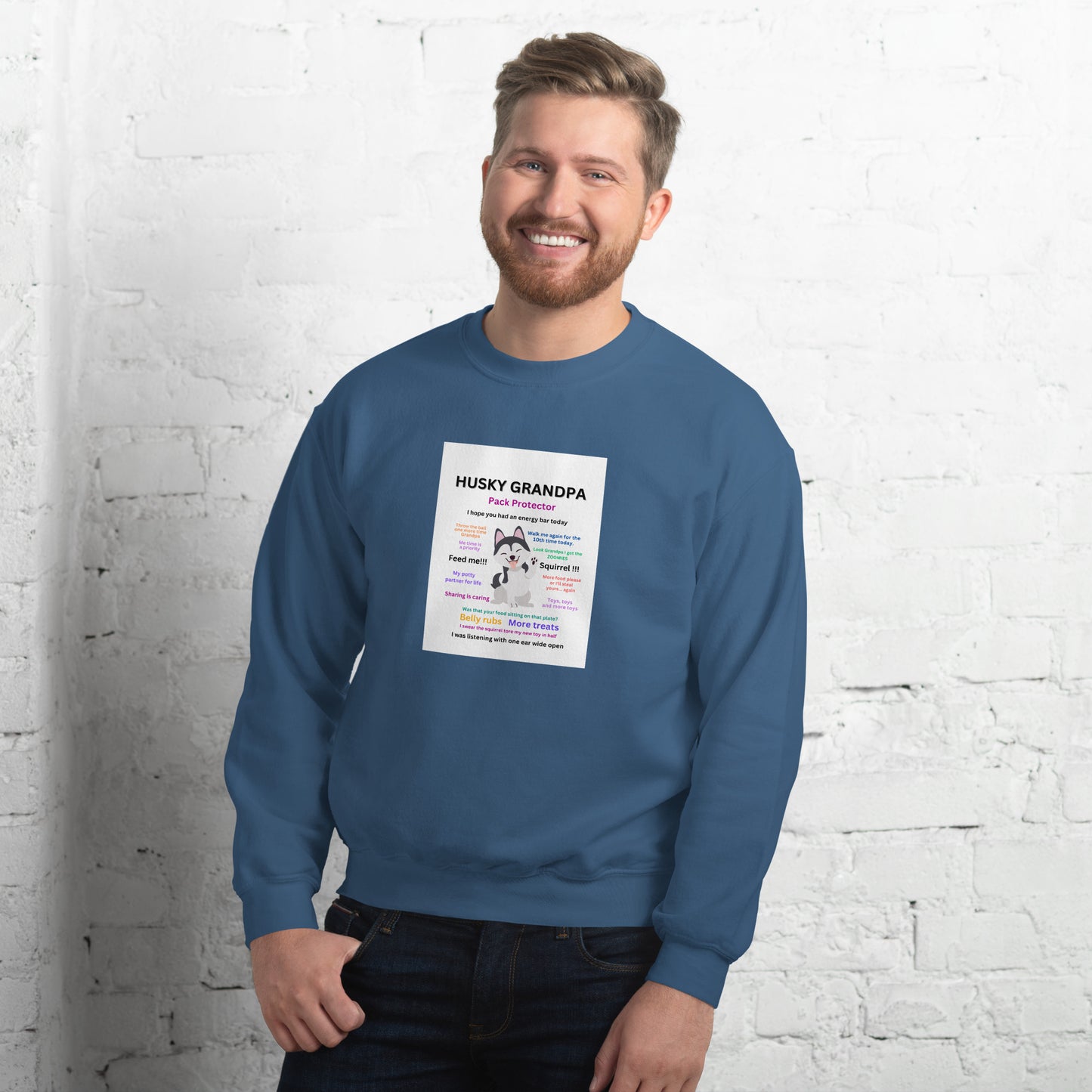 Unisex Sweatshirt-Husky Collection Grandpa