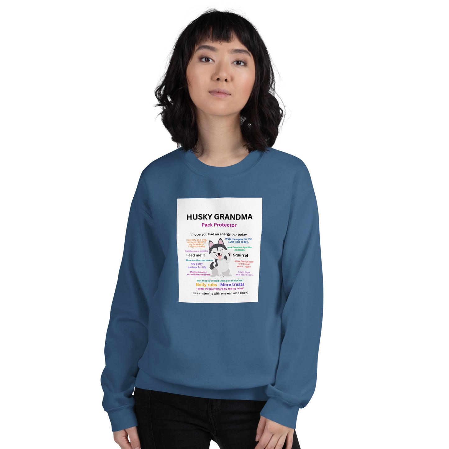 Unisex Sweatshirt-Husky Collection Grandma