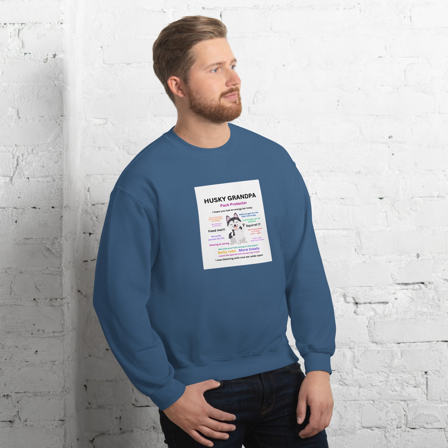 Unisex Sweatshirt-Husky Collection Grandpa