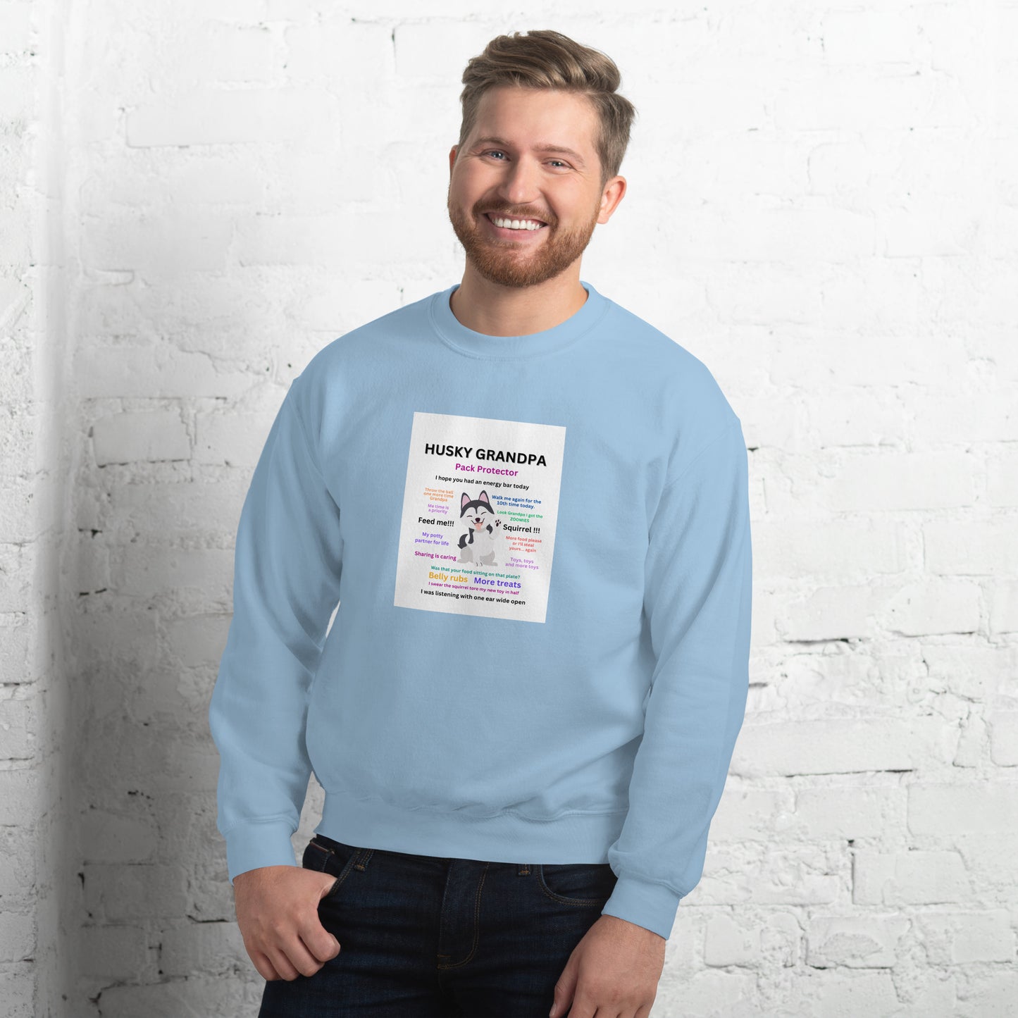 Unisex Sweatshirt-Husky Collection Grandpa