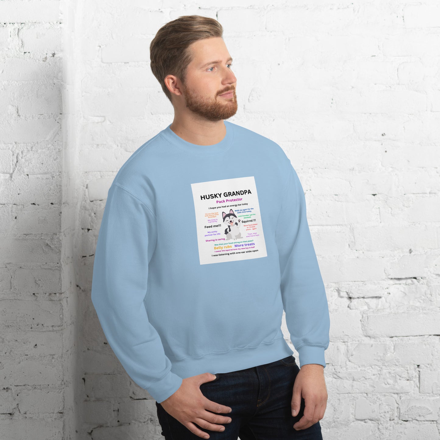 Unisex Sweatshirt-Husky Collection Grandpa