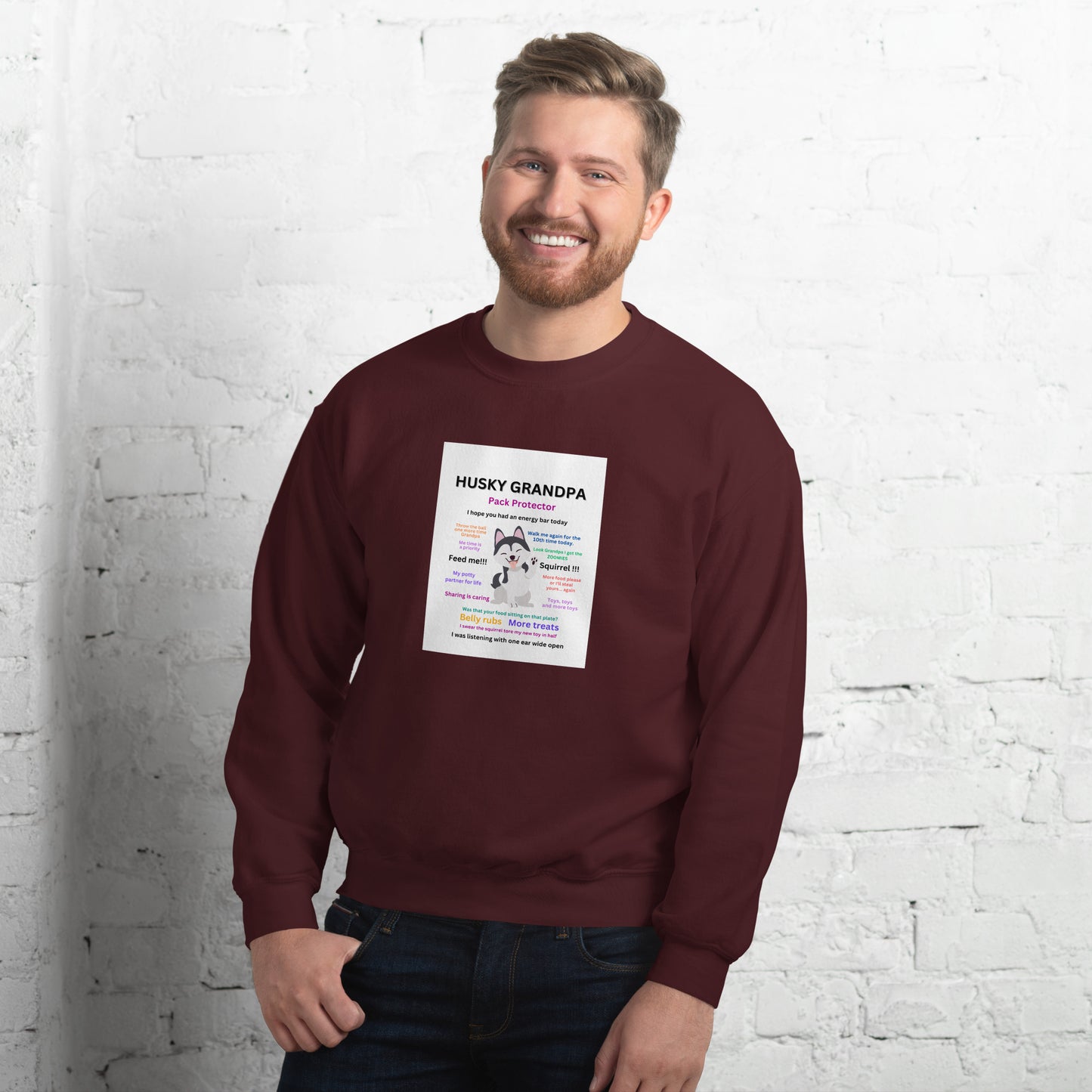 Unisex Sweatshirt-Husky Collection Grandpa