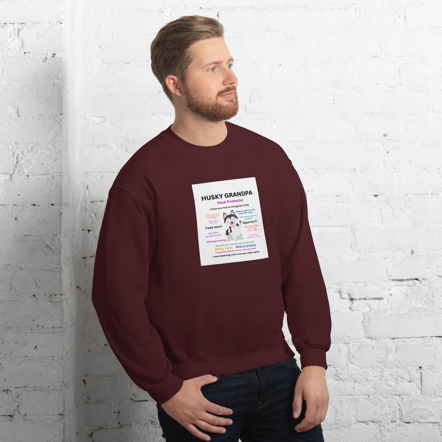 Unisex Sweatshirt-Husky Collection Grandpa