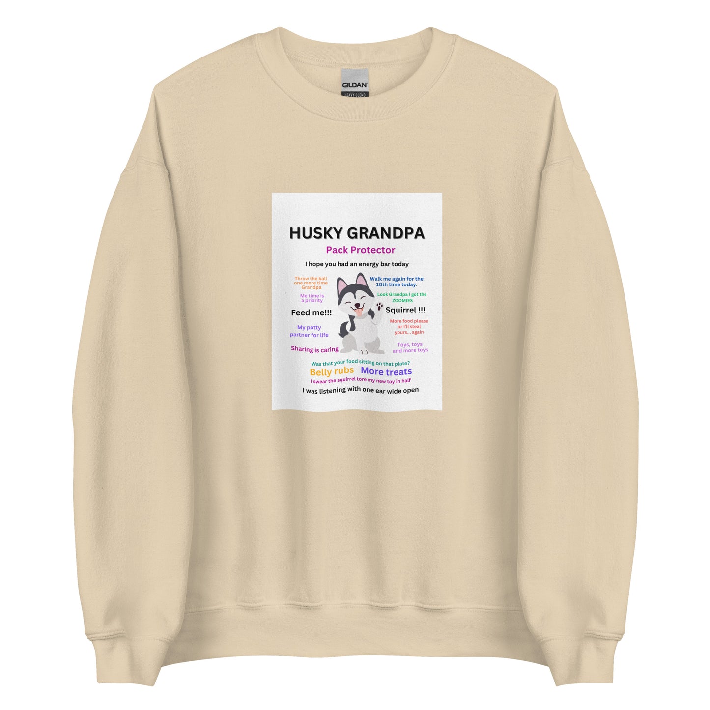 Unisex Sweatshirt-Husky Collection Grandpa