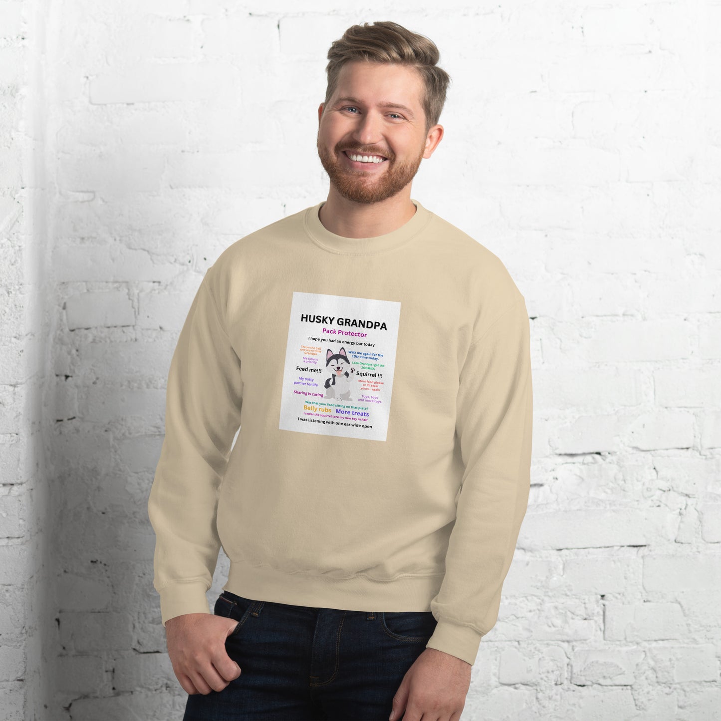 Unisex Sweatshirt-Husky Collection Grandpa