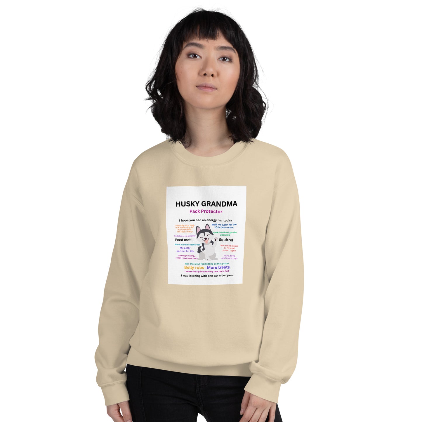 Unisex Sweatshirt-Husky Collection Grandma