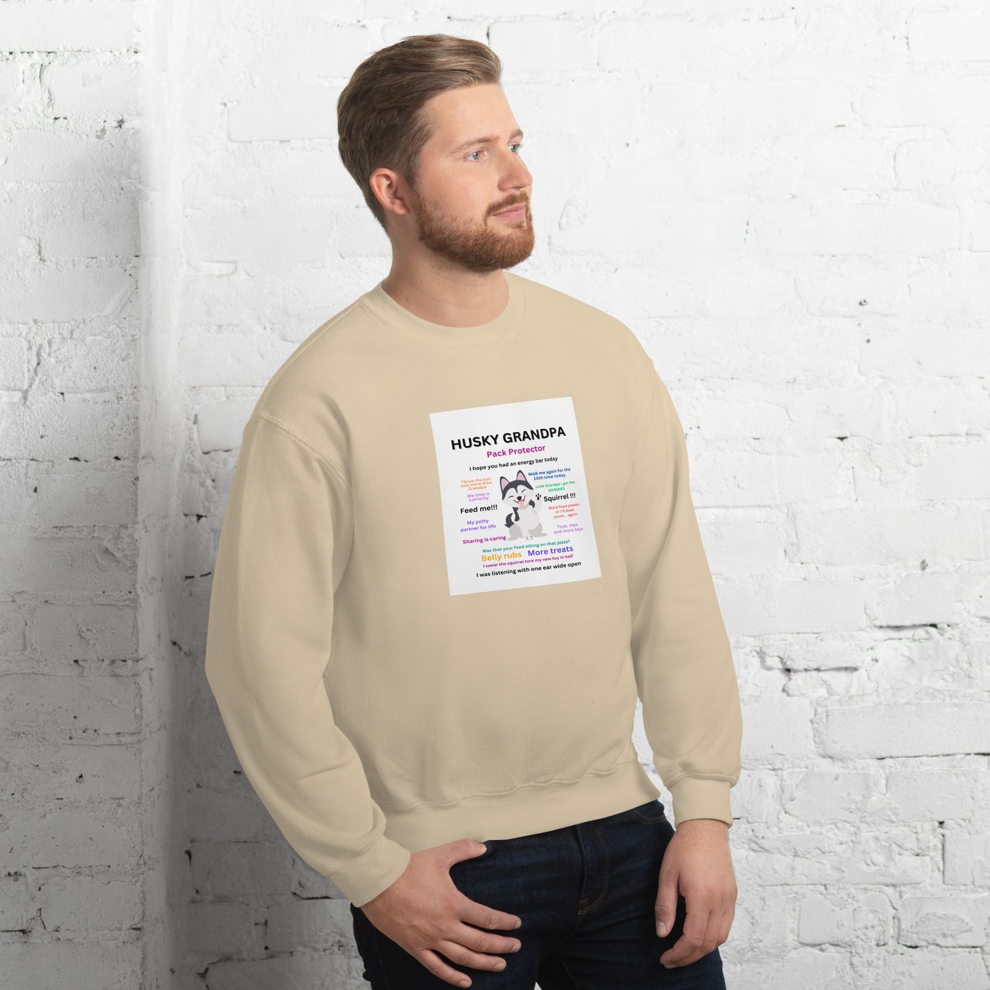Unisex Sweatshirt-Husky Collection Grandpa