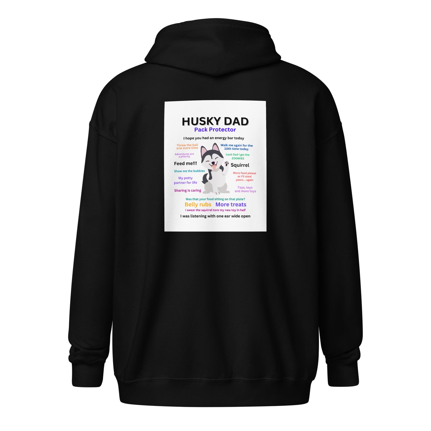 Unisex heavy blend zip hoodie-Husky Collection Dad