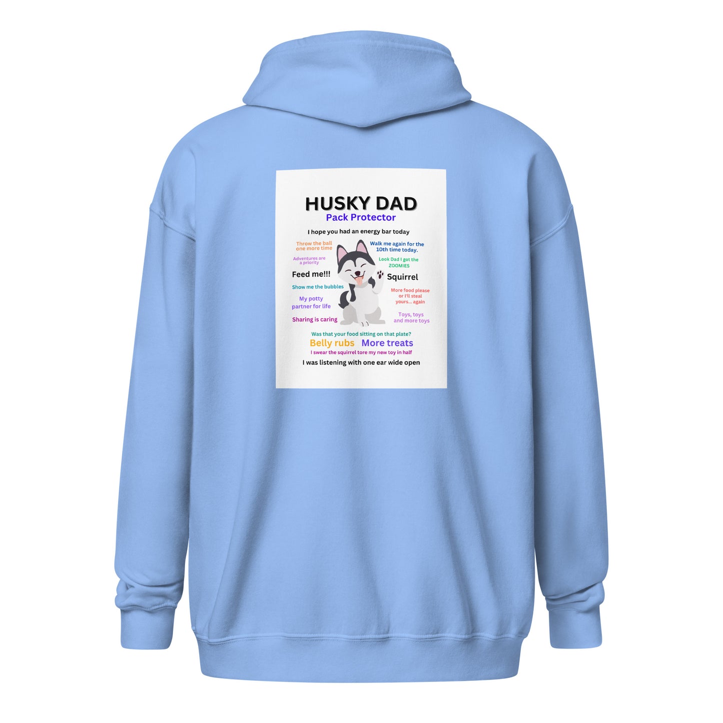 Unisex heavy blend zip hoodie-Husky Collection Dad