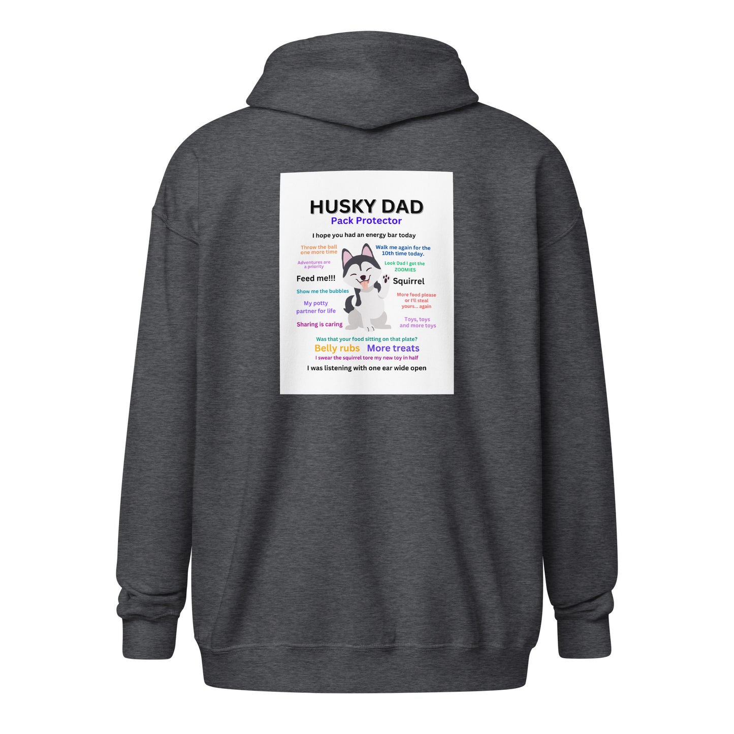 Unisex heavy blend zip hoodie-Husky Collection Dad