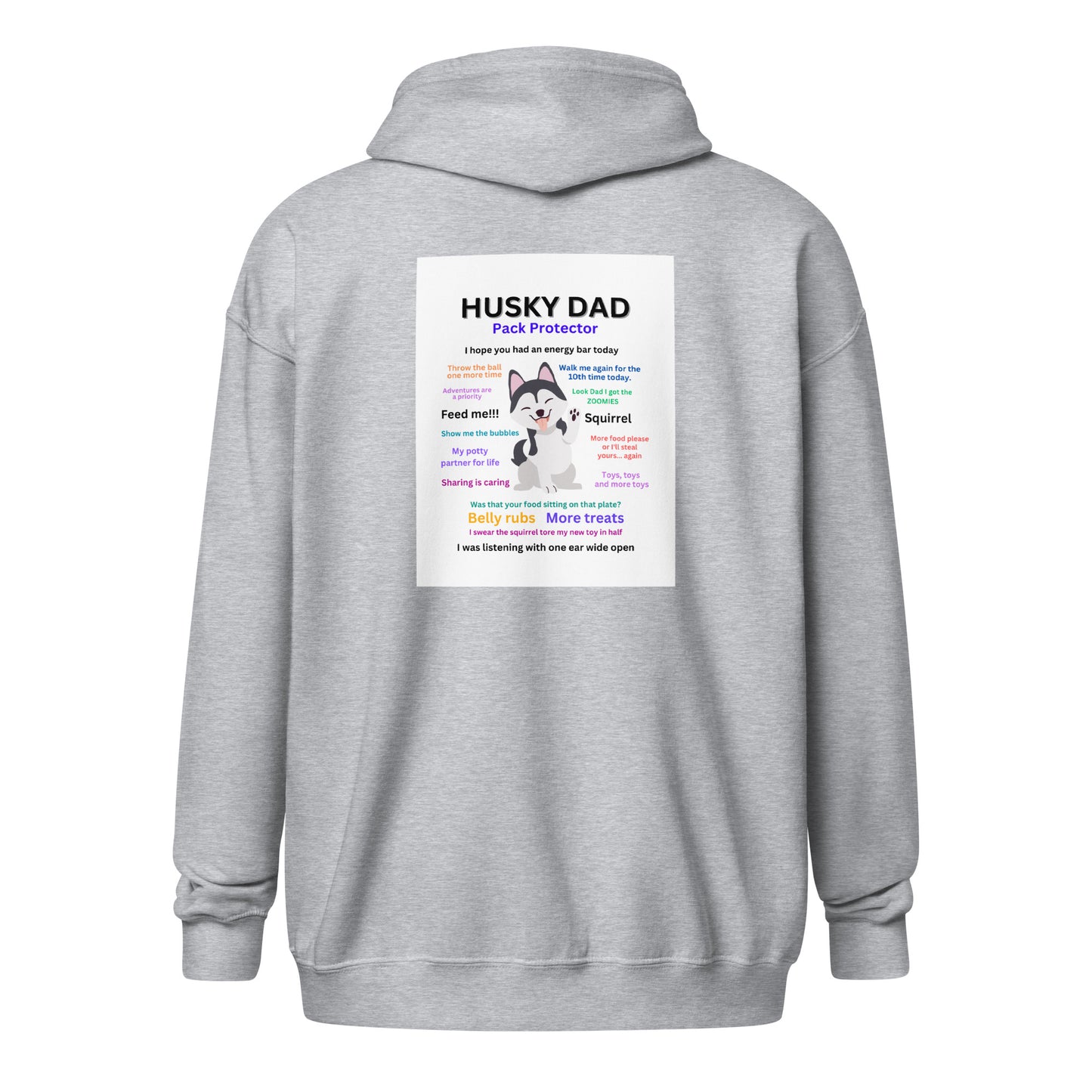 Unisex heavy blend zip hoodie-Husky Collection Dad