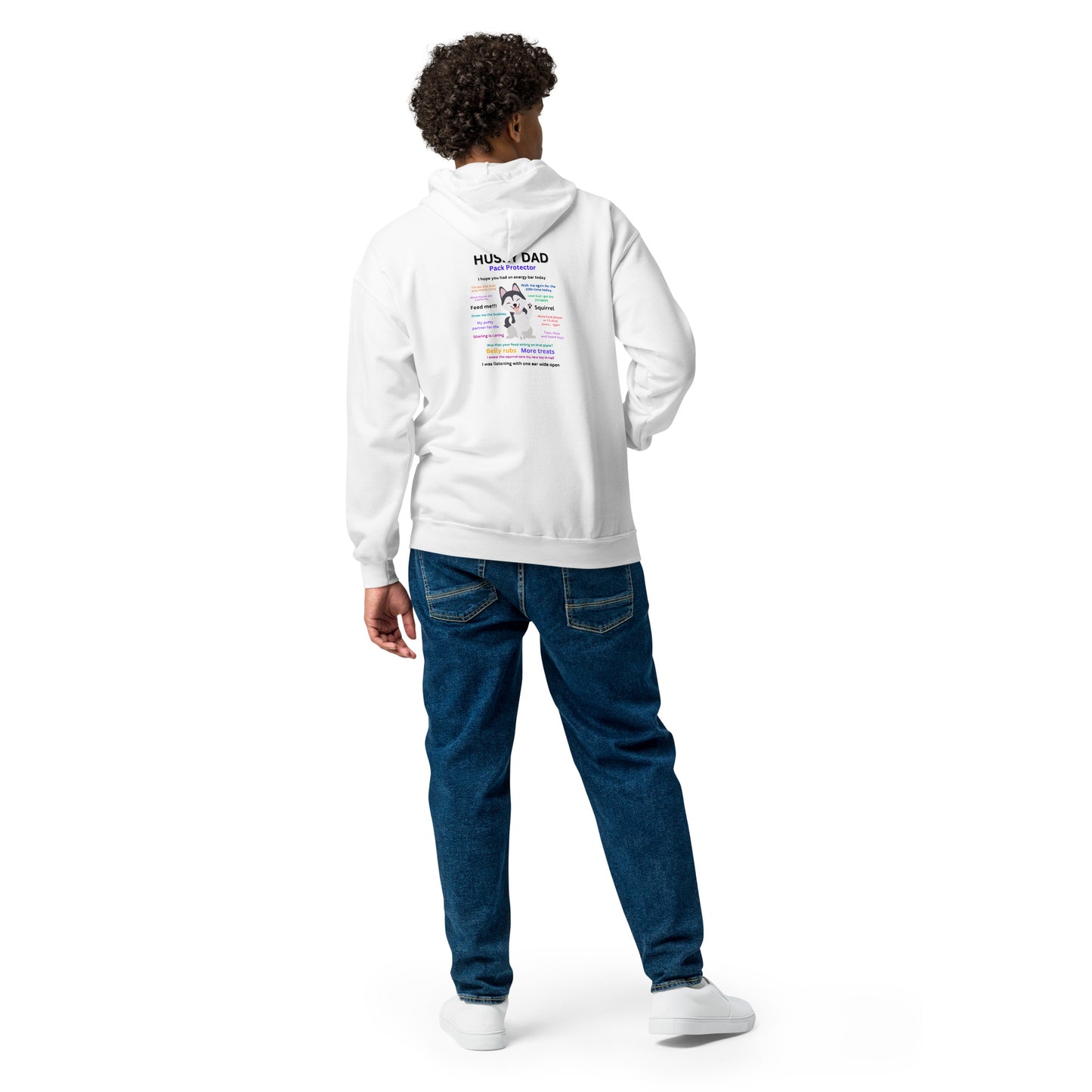 Unisex heavy blend zip hoodie-Husky Collection Dad