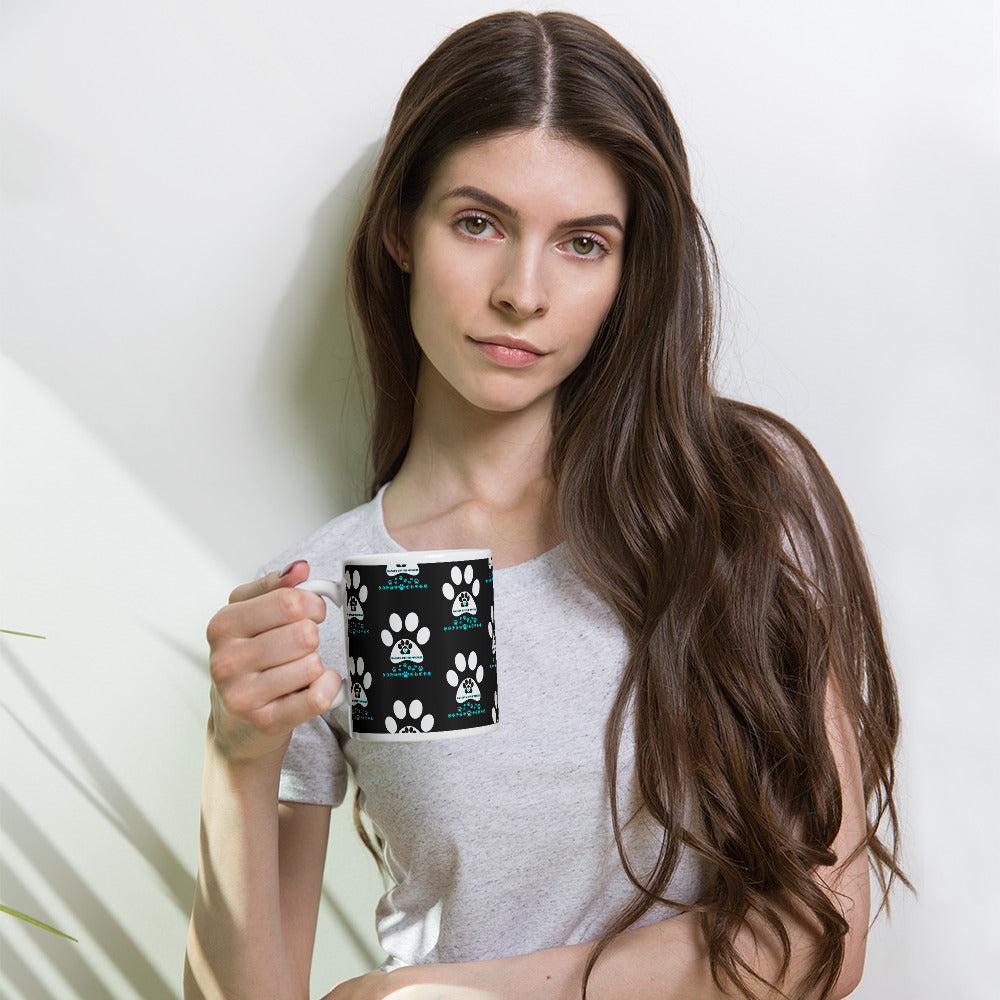 Paw Print- White glossy mug