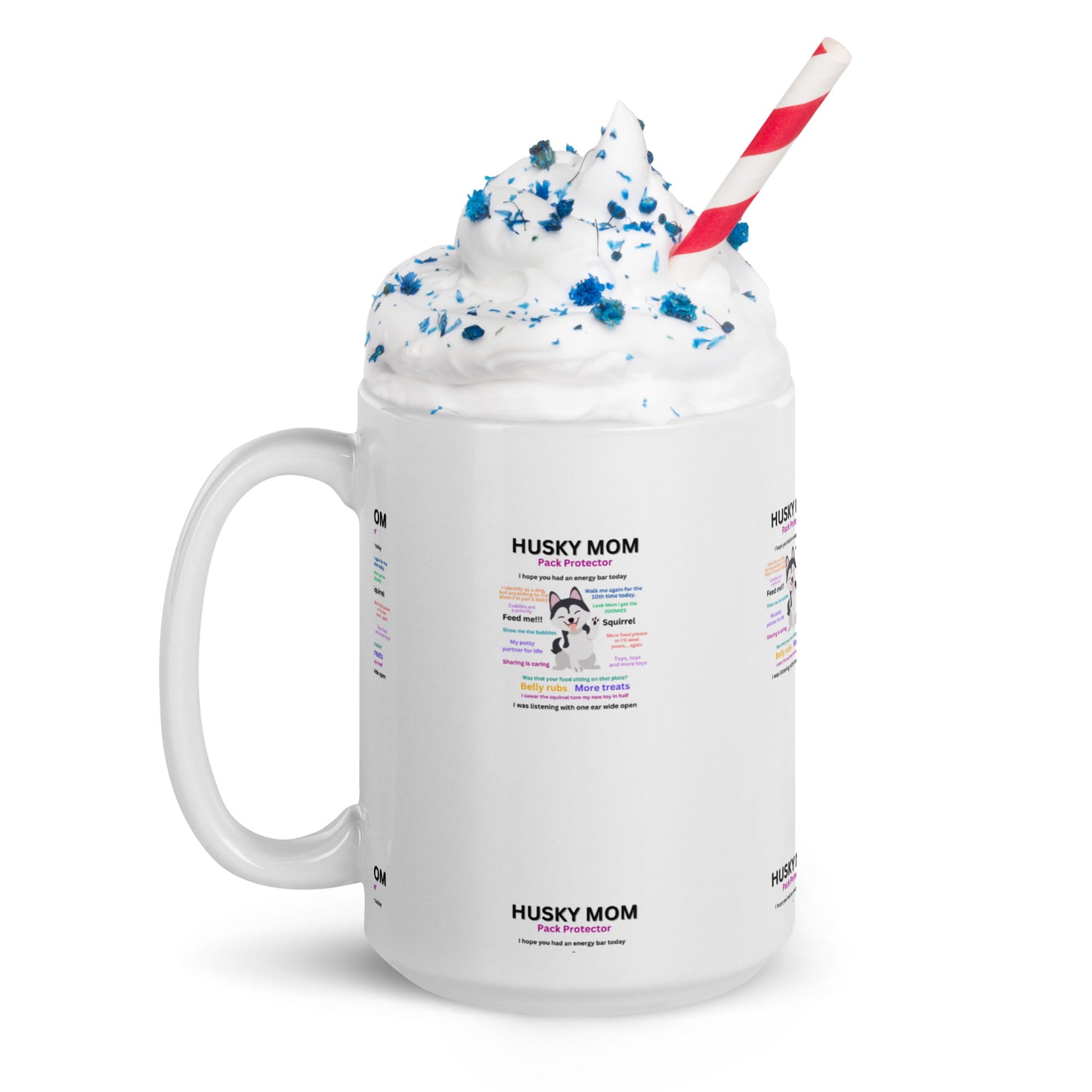 White glossy mug- Husky Collection Mom