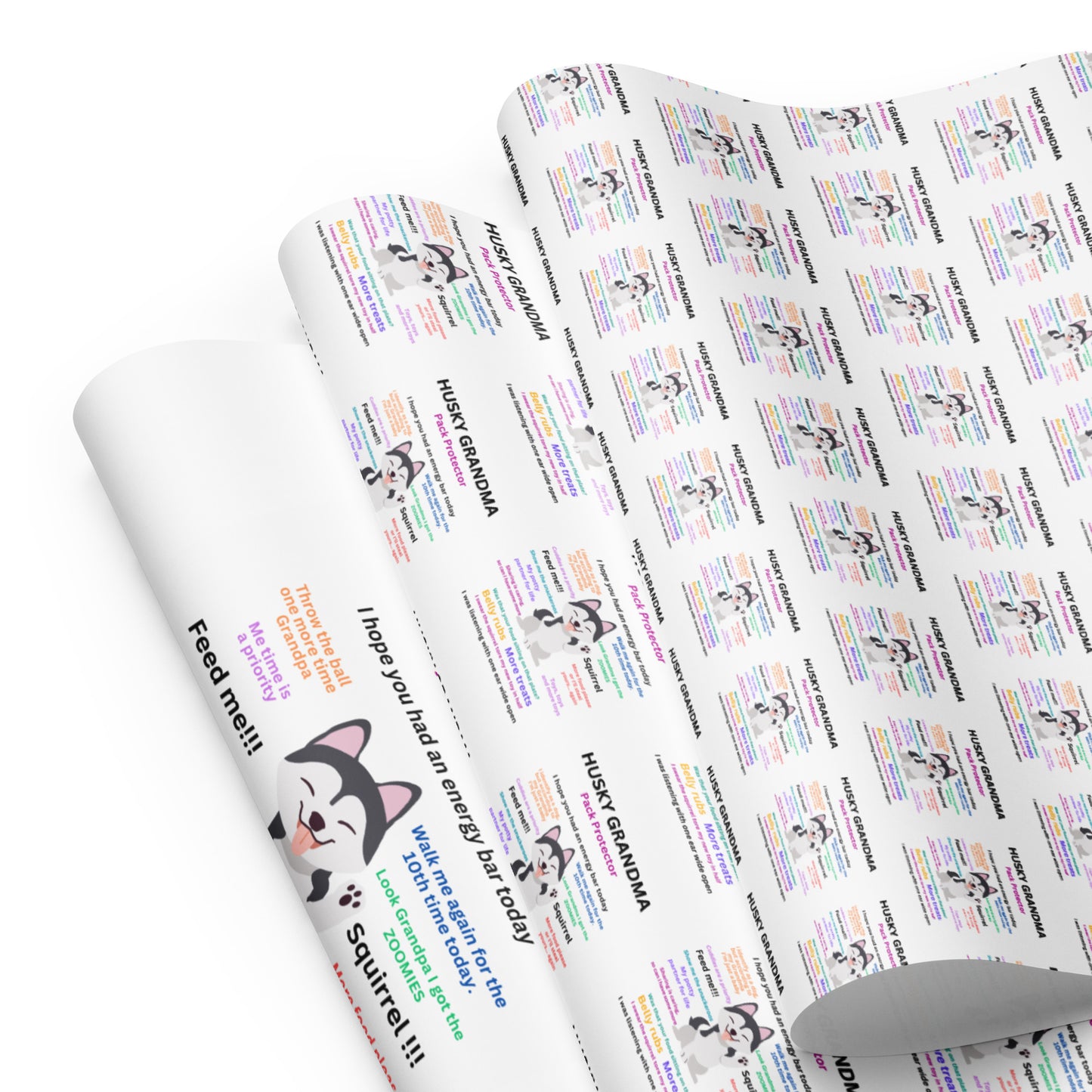 Wrapping paper sheets- Husky Collection Grandpa