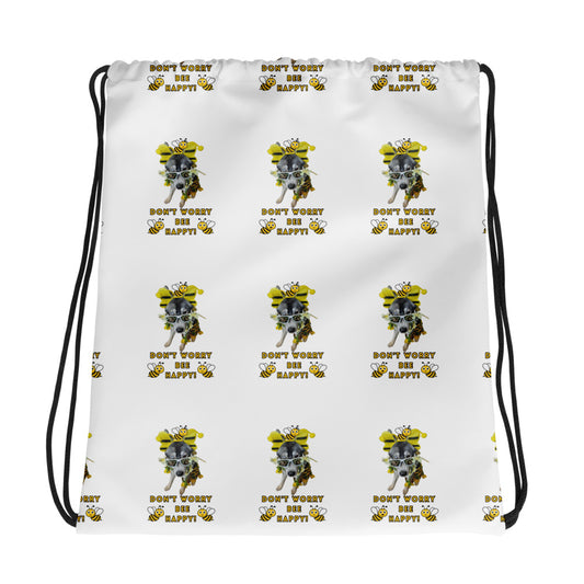 Bee Happy- Drawstring bag