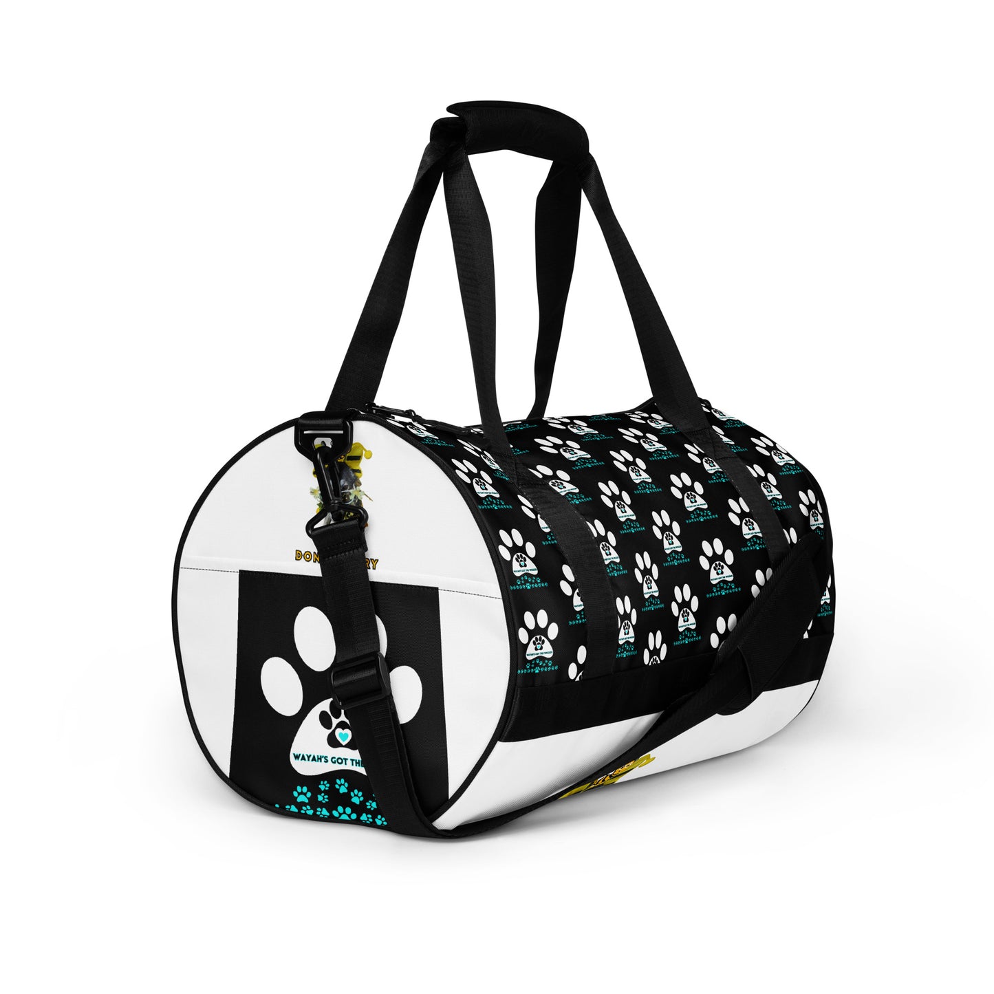 Paw Print-All-over print gym bag