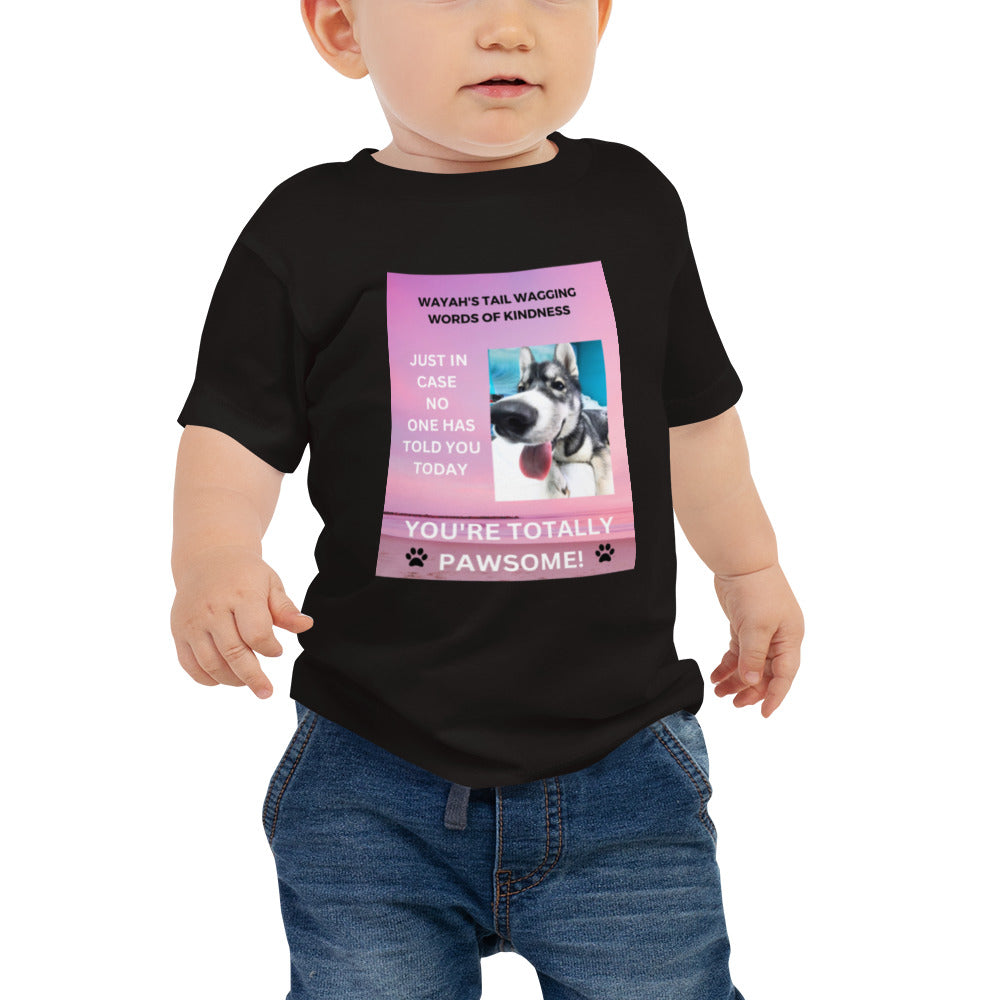 Baby Jersey Short Sleeve Tee- You're Totally Pawsome