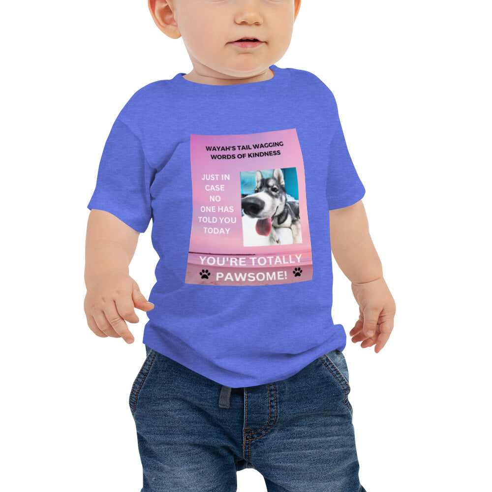 Baby Jersey Short Sleeve Tee- You're Totally Pawsome