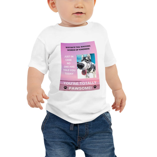 Baby Jersey Short Sleeve Tee- You're Totally Pawsome