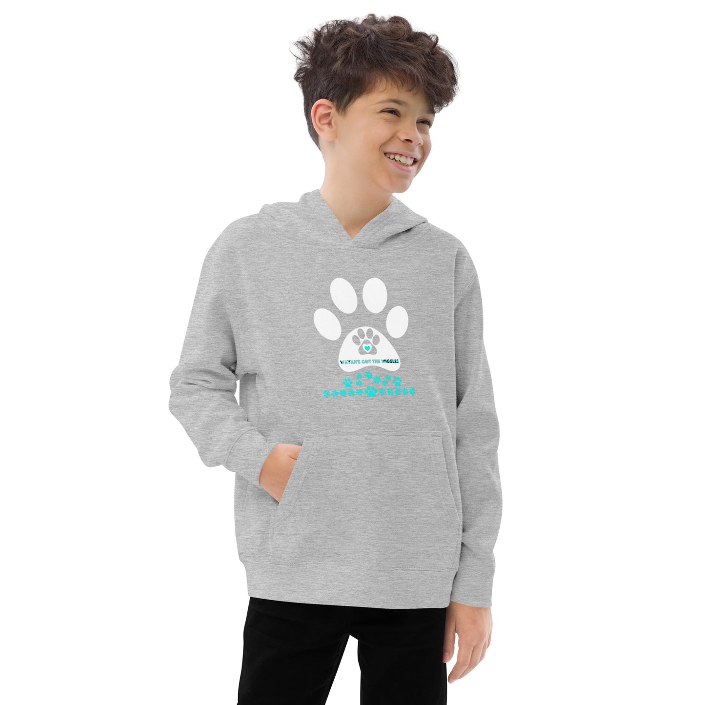 Paw Print- Kids fleece hoodie