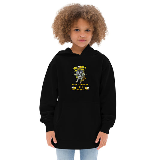 Bee Happy- Kids fleece hoodie