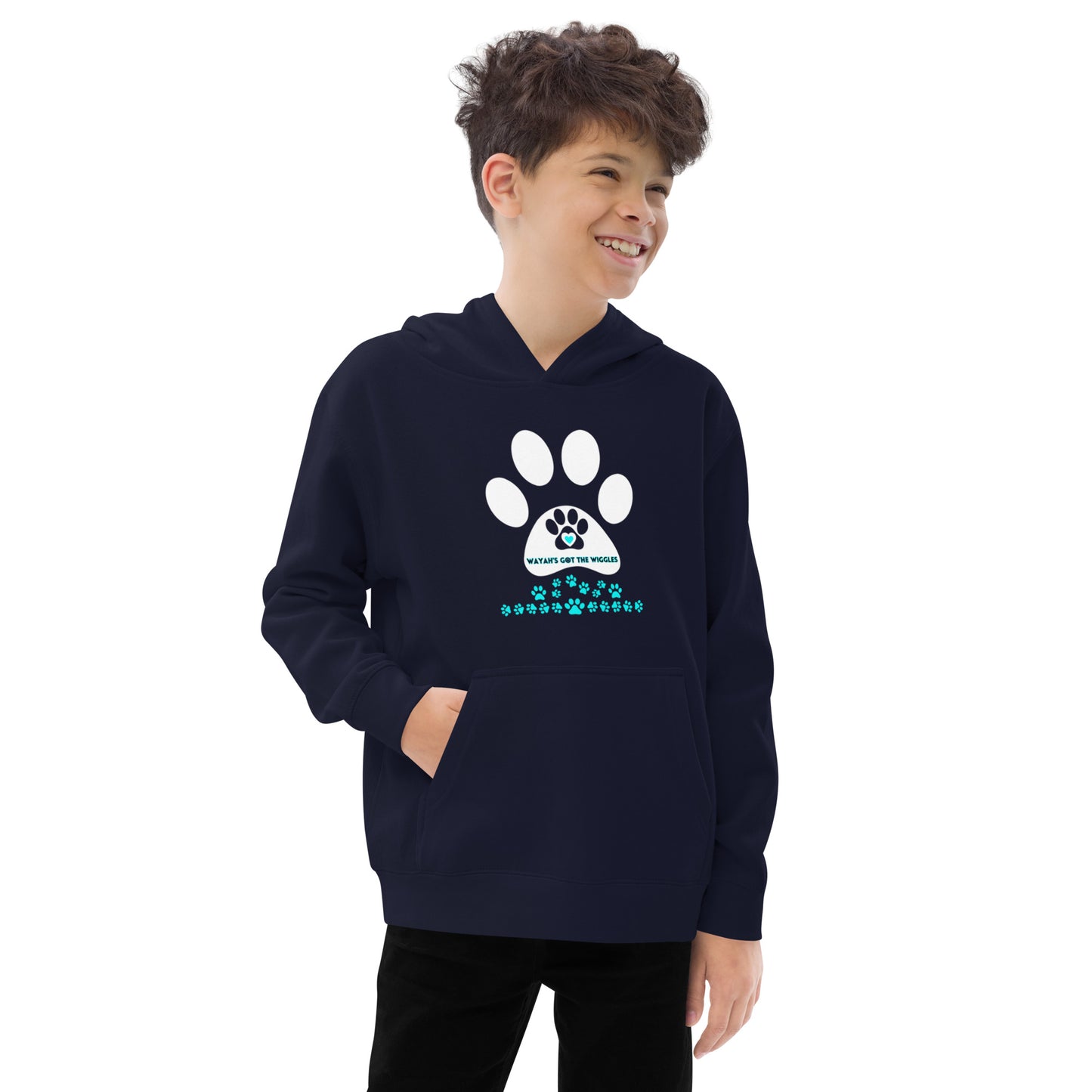 Paw Print- Kids fleece hoodie