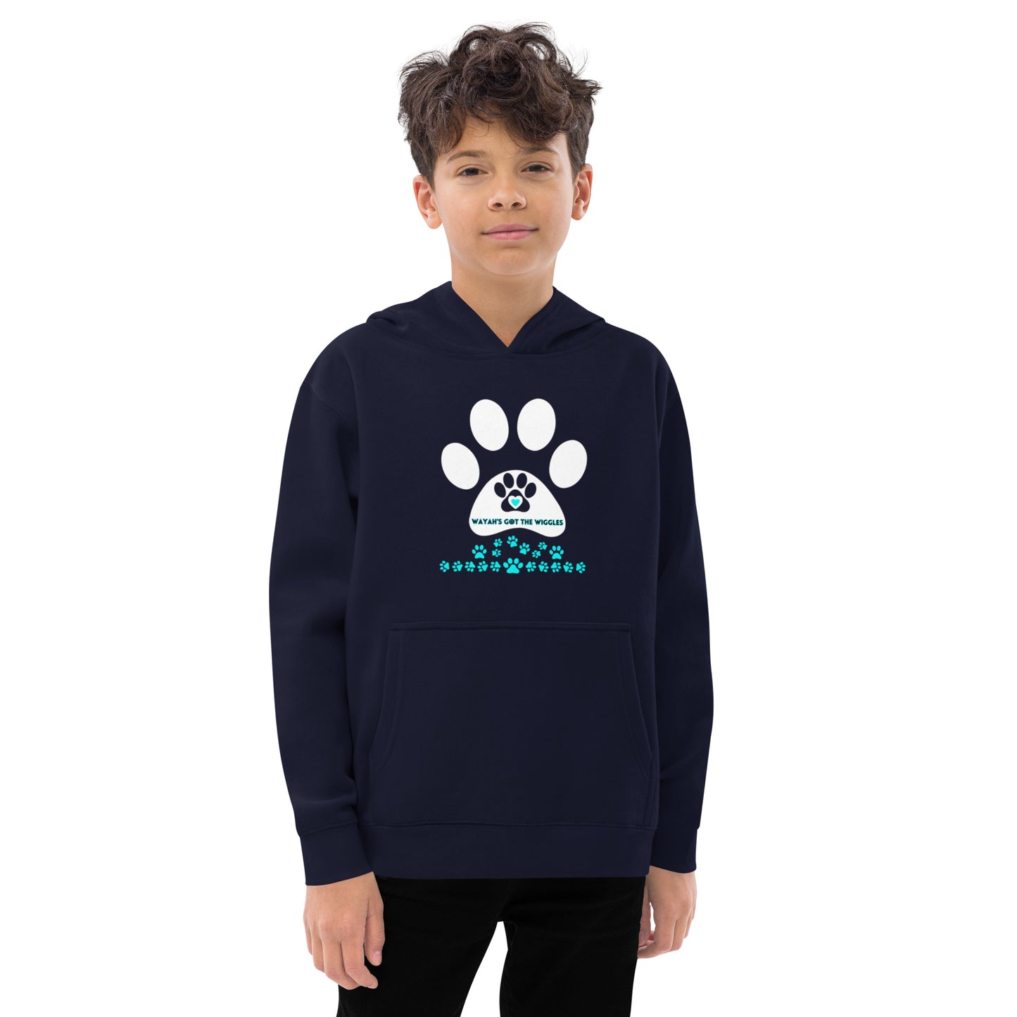 Paw Print- Kids fleece hoodie