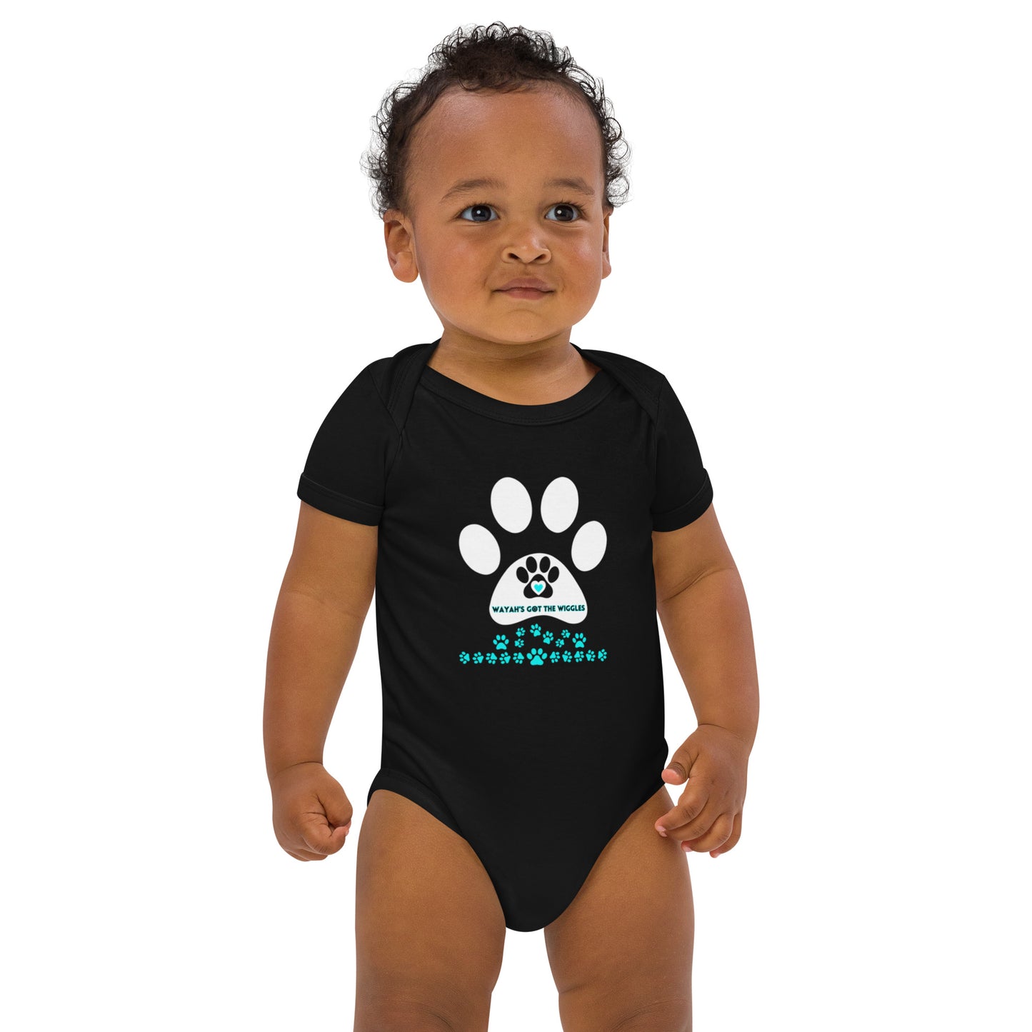 Paw Print- Organic cotton baby bodysuit