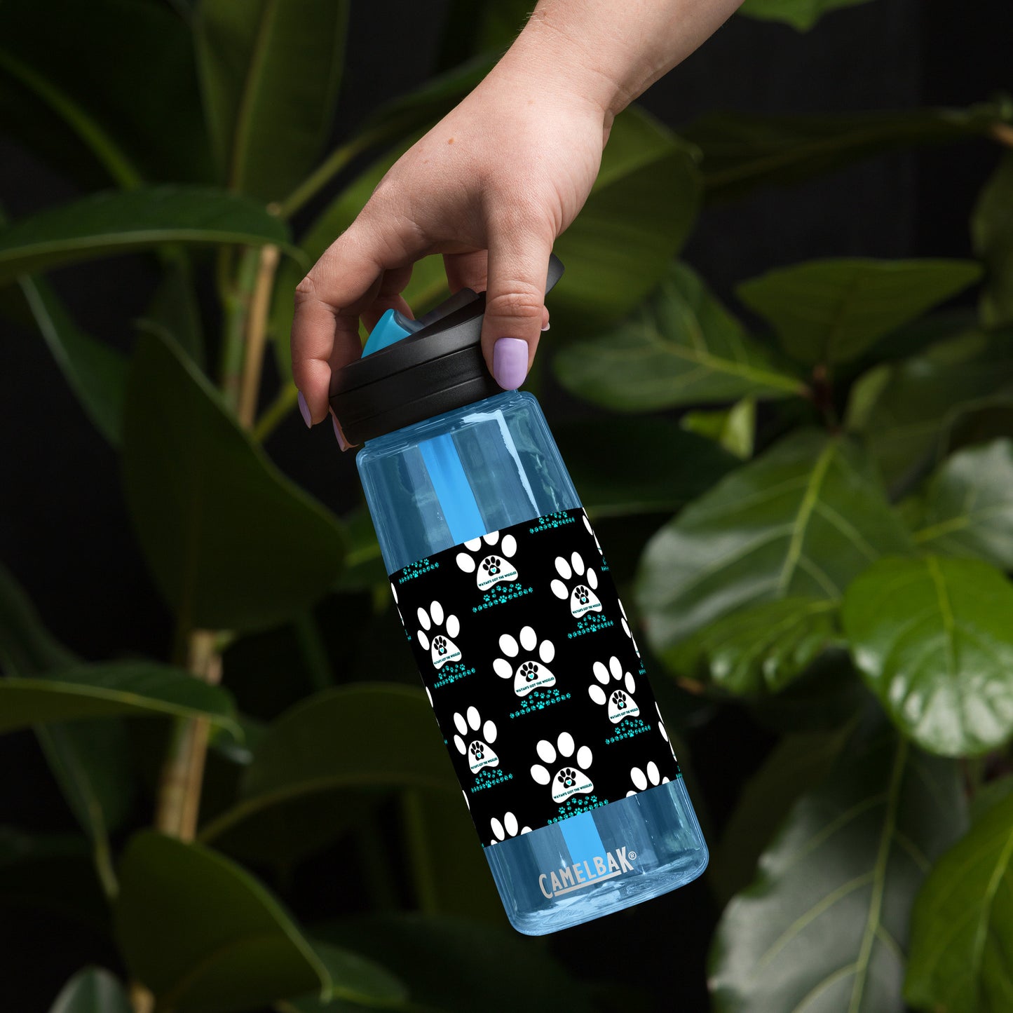 Paw Print-Sports water bottle