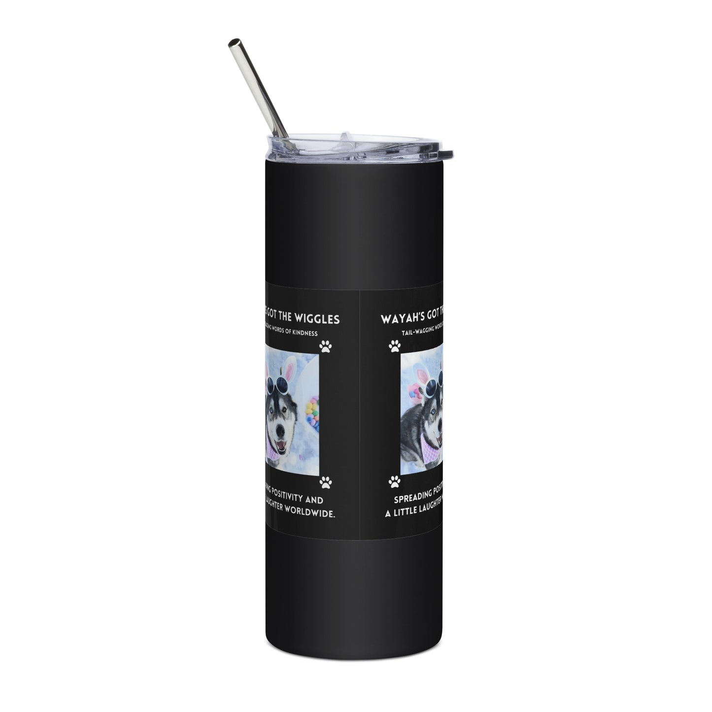 Stainless steel tumbler- Wayah's Got the Wiggles