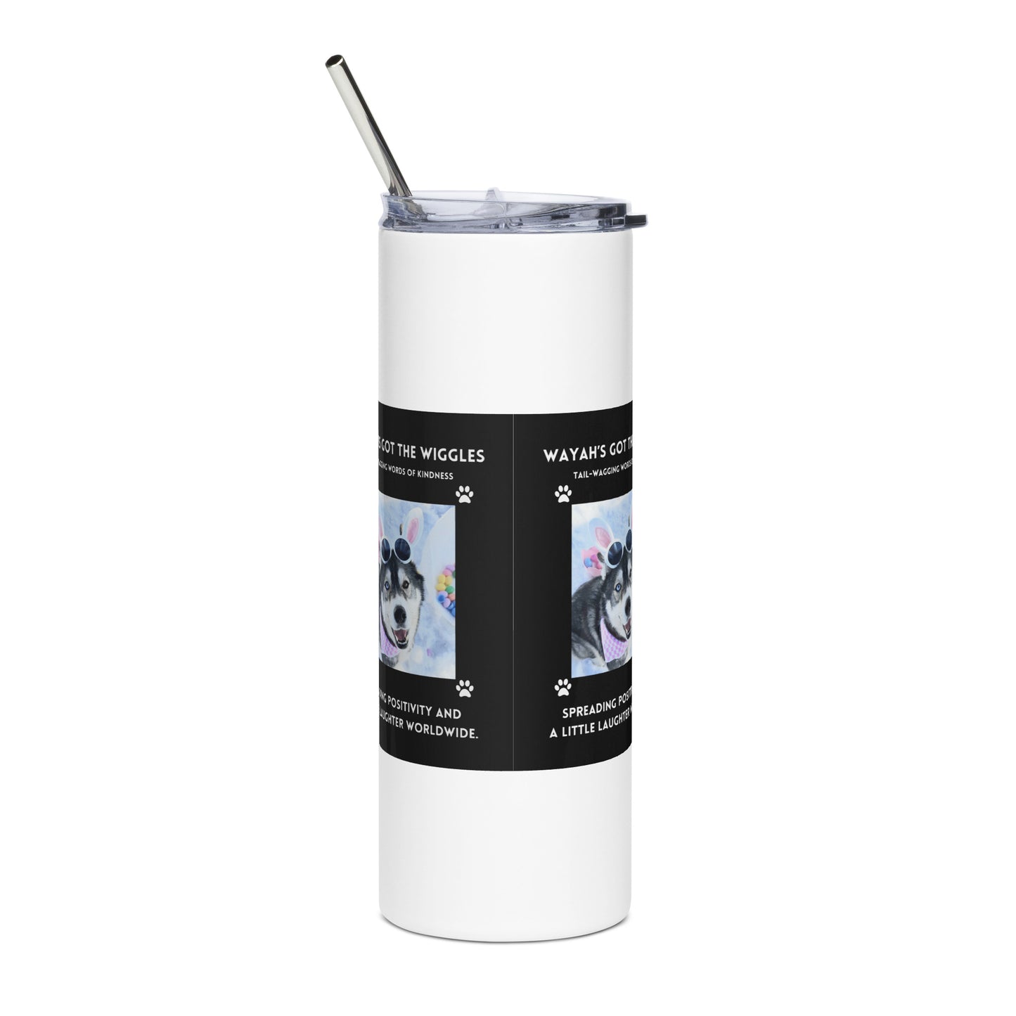 Stainless steel tumbler- Wayah's Got the Wiggles