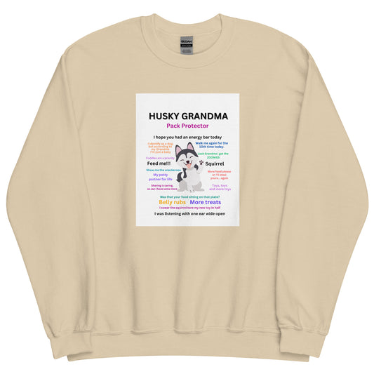 Unisex Sweatshirt-Husky Collection Grandma