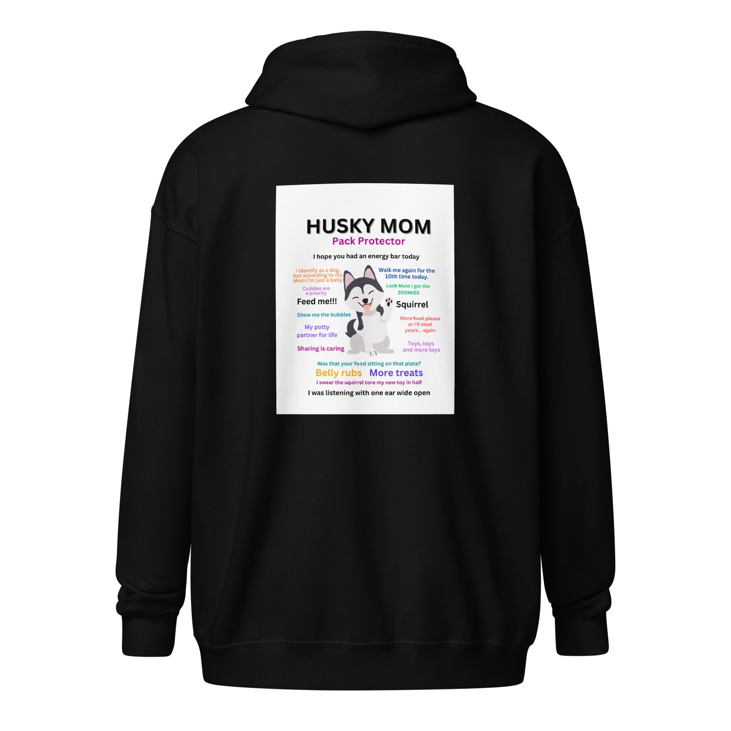 Unisex heavy blend zip hoodie-Husky Collection Mom