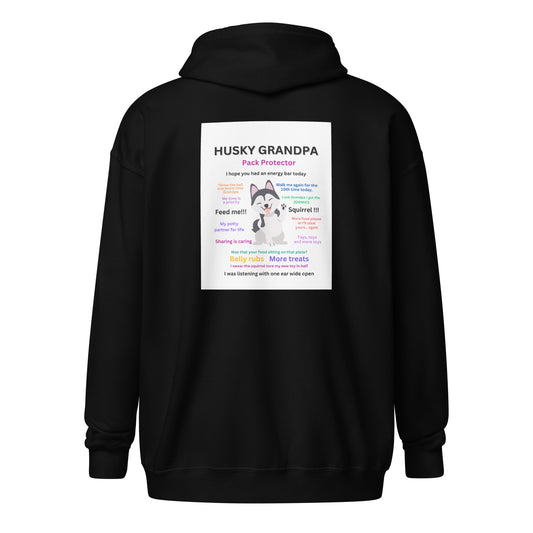 Unisex heavy blend zip hoodie-Husky Collection Grandpa