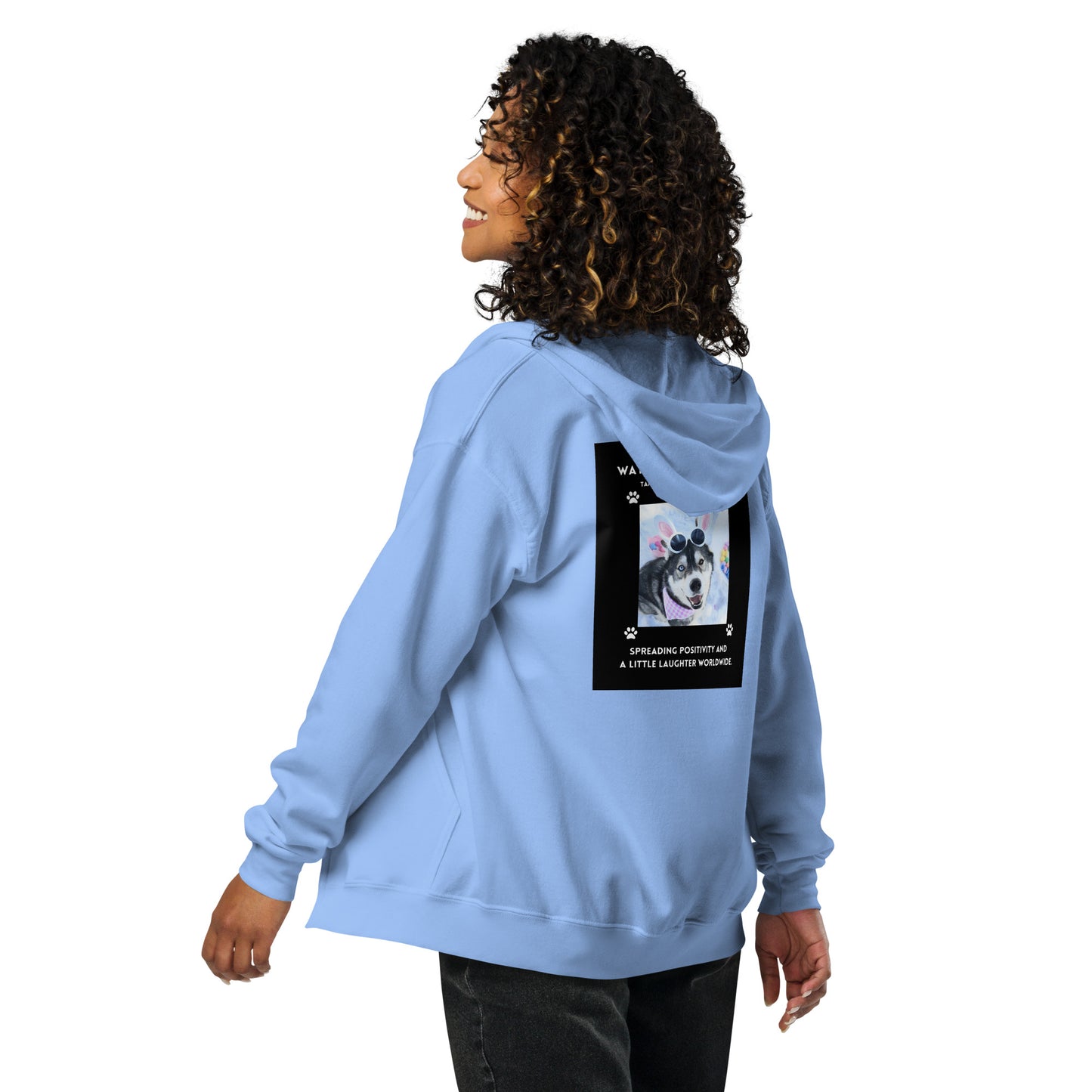 Unisex heavy blend zip hoodie- Wayah's Got the Wiggles