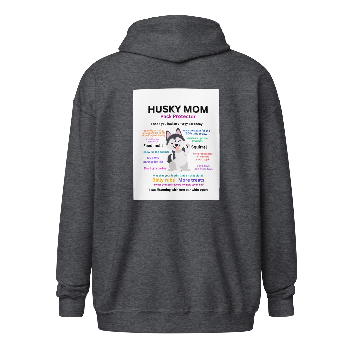 Unisex heavy blend zip hoodie-Husky Collection Mom