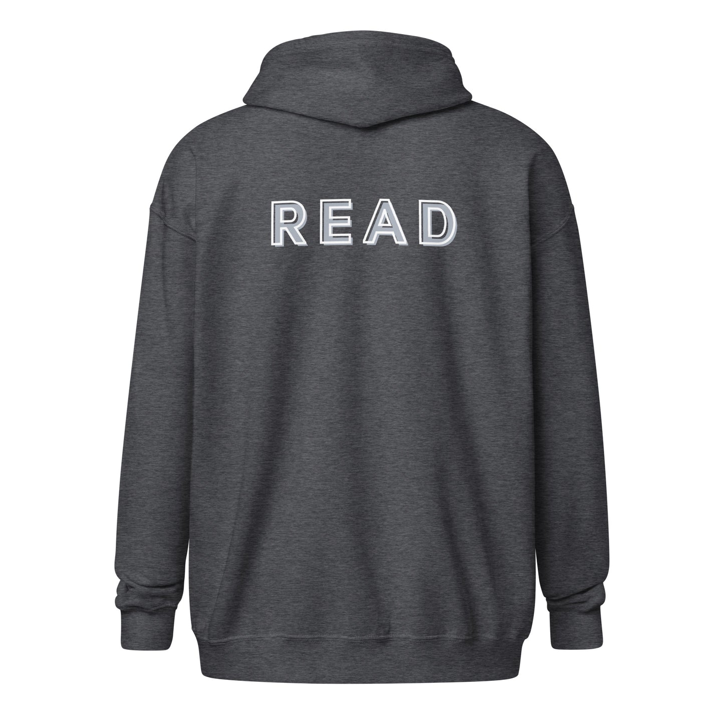 Unisex heavy blend zip hoodie- Read