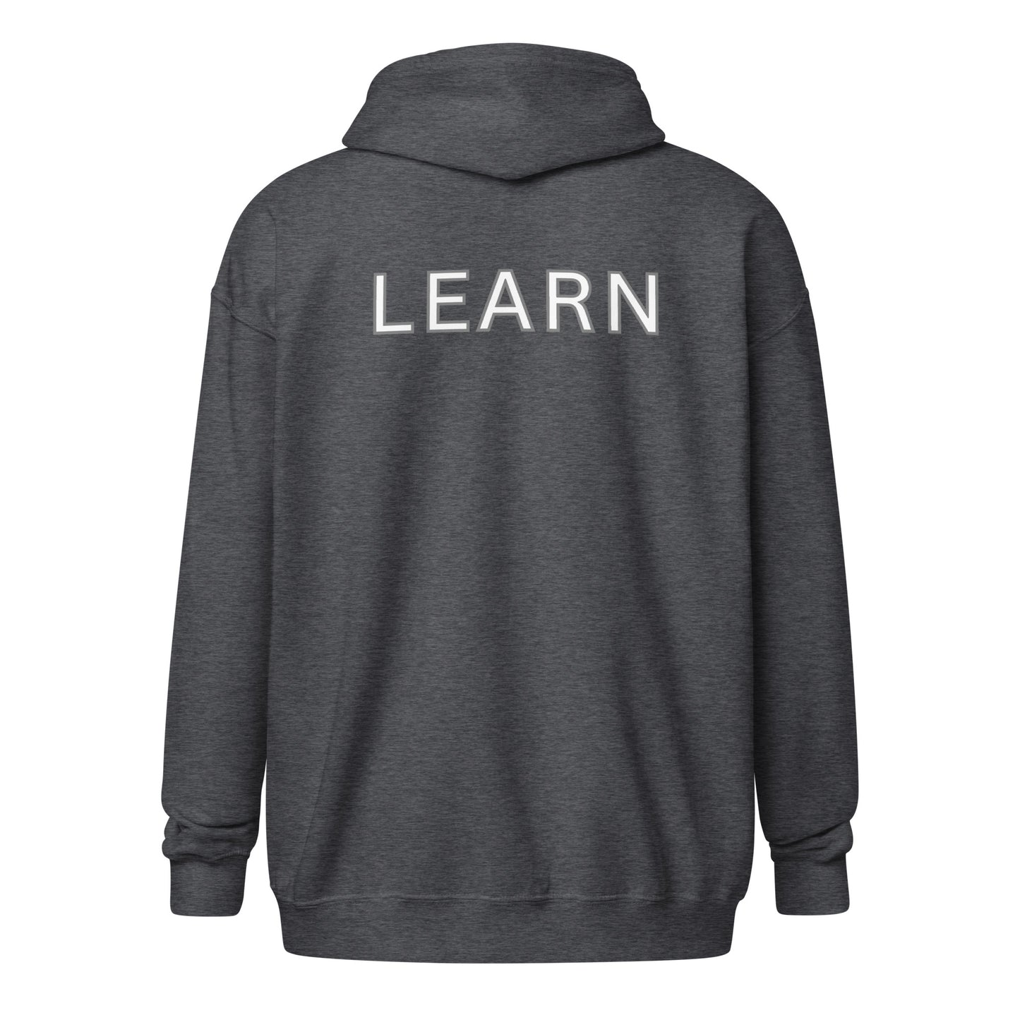 Unisex heavy blend zip hoodie- Learn