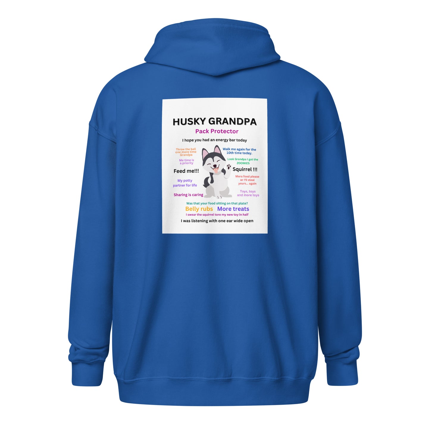 Unisex heavy blend zip hoodie-Husky Collection Grandpa