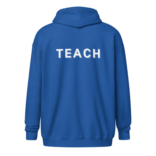 Unisex heavy blend zip hoodie-Teach