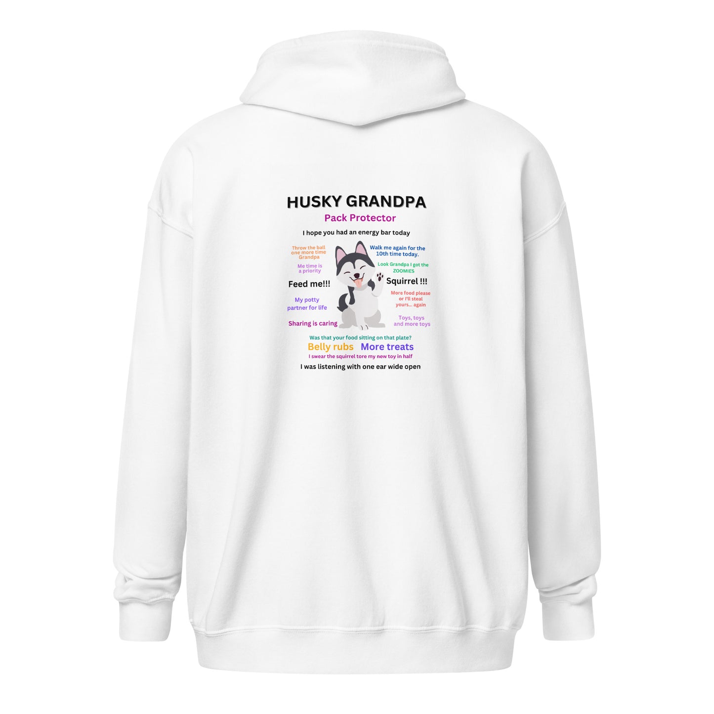 Unisex heavy blend zip hoodie-Husky Collection Grandpa