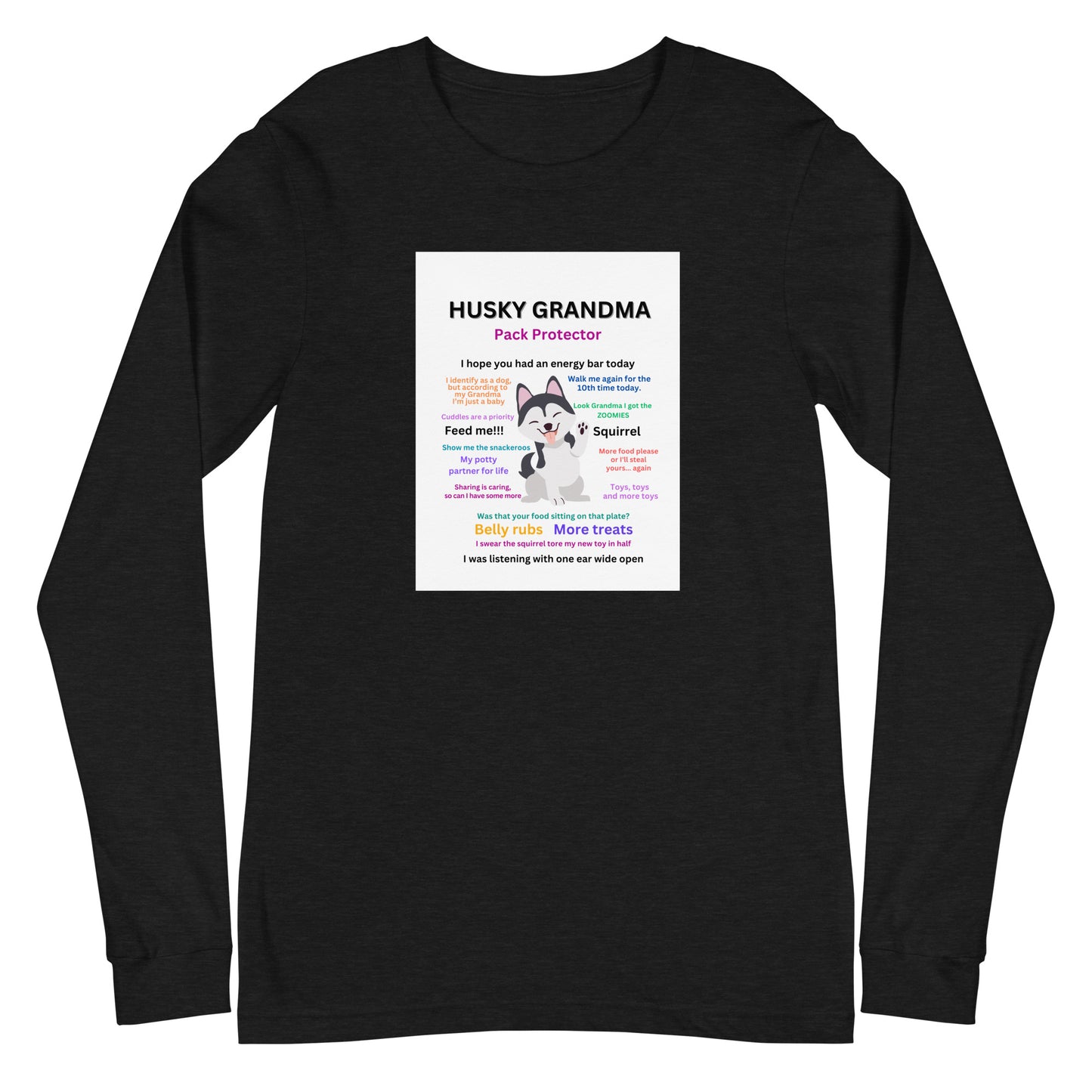 Unisex Long Sleeve Tee-Husky Collection Grandma