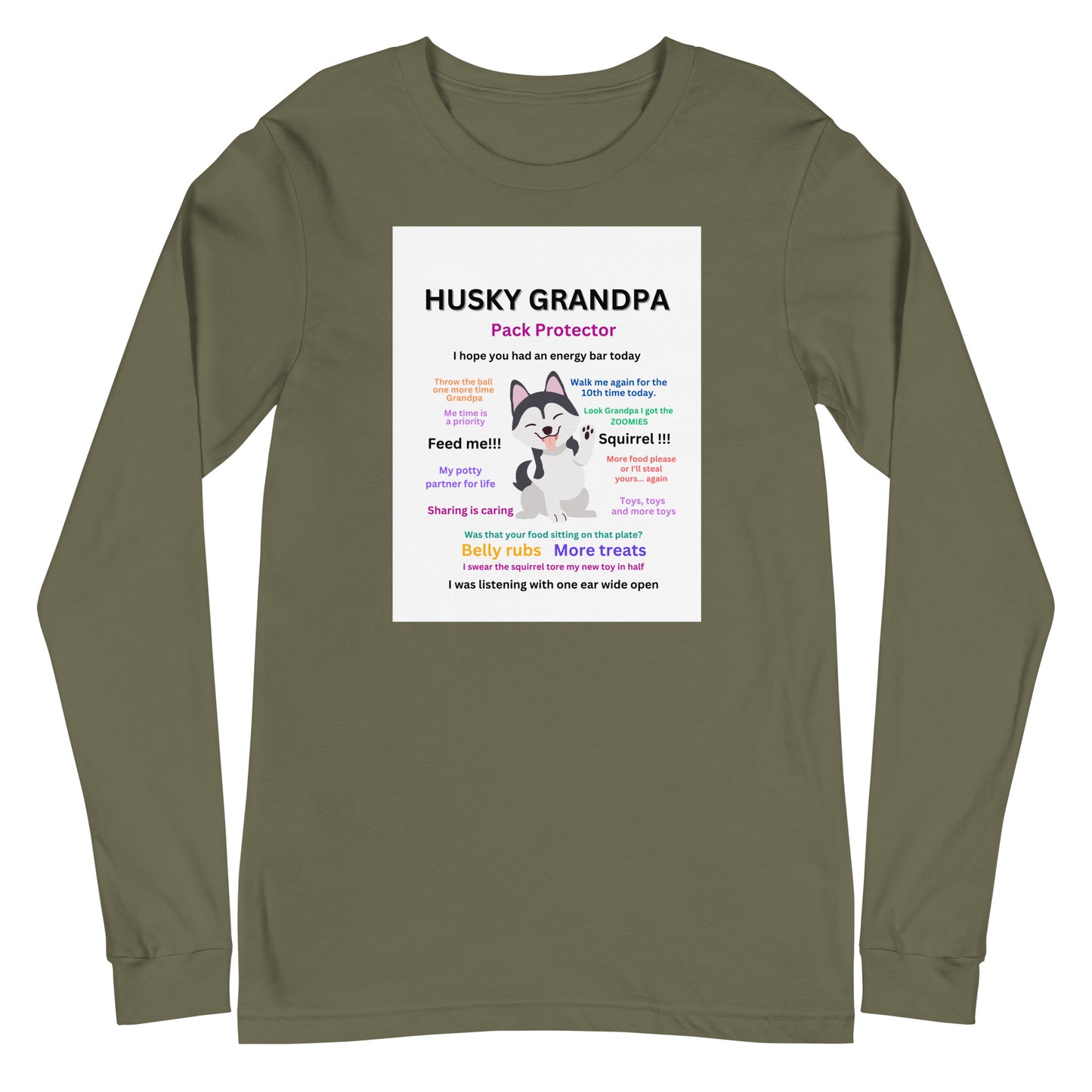 Unisex Long Sleeve Tee -Husky Collection Grandpa