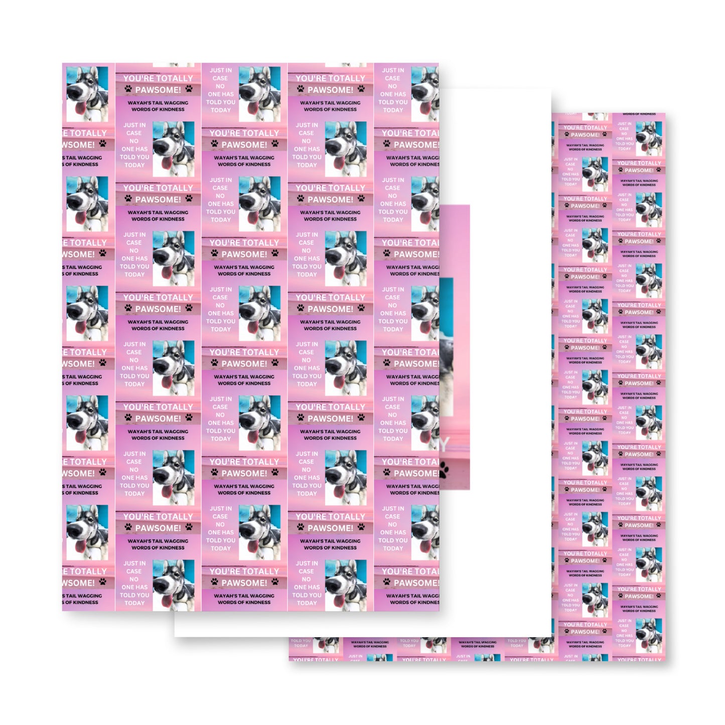 Wrapping paper sheets- You're Totally Pawsome