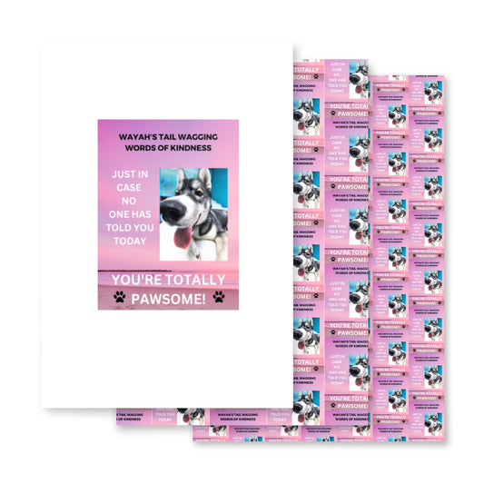 Wrapping paper sheets- You're Totally Pawsome